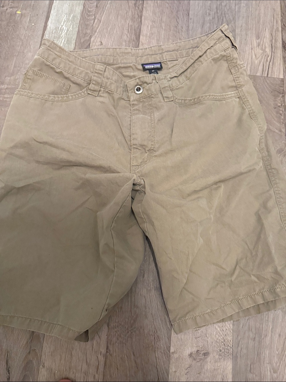 Patagonia Men's Tan Flat-Front Casual Shorts